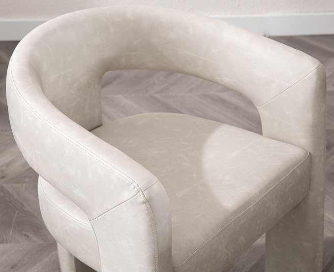 VESCASA Faux Leather Barrel Dining Chair - Image 5