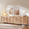 IFBUY Modern Sideboard Buffet Cabinet, 123.5" W Fluted Arched Buffet Cabinet by IFBUYFarmhouseFurniture