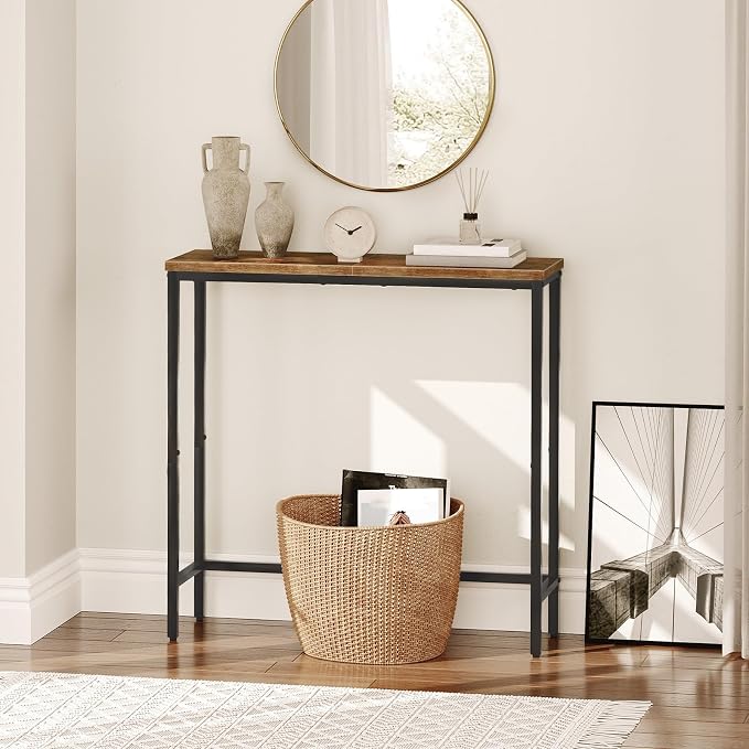 HOOBRO 2 Pack Narrow Console Table, 29.5" Small Entryway Table, Thin Long Sofa - Image 8