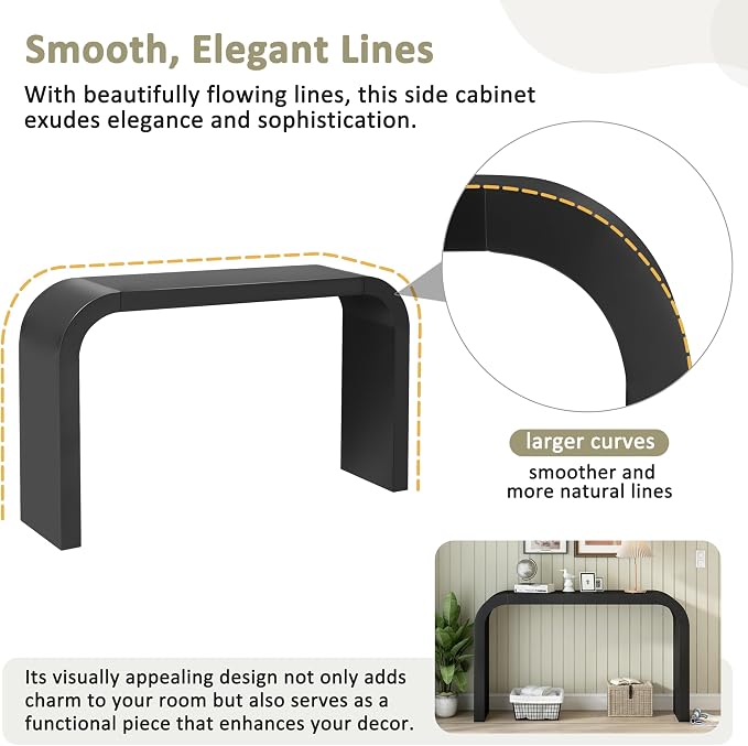 52'' Console Table Sofa Table Entryway Table, Modern Minimalist Console Table - Image 4
