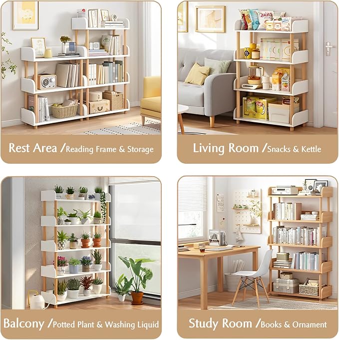 OSCHF 3-Tier Wooden Open Bookcase - Image 3