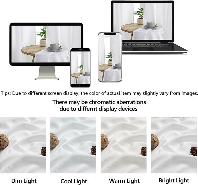 OWENIE White Valances for Windows 1 Pcs 24 Inch Length, Light Filtering - Image 9