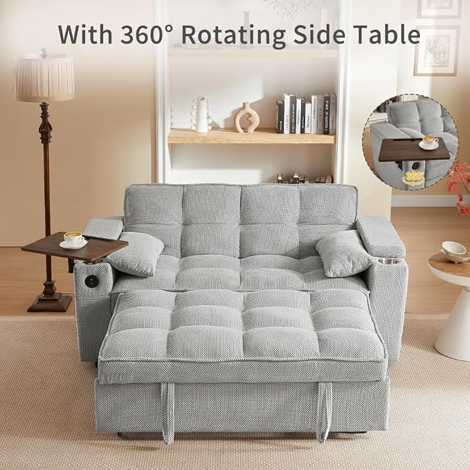 Auvsoce 65'' Convertible Sleeper Sofa Bed - Image 4