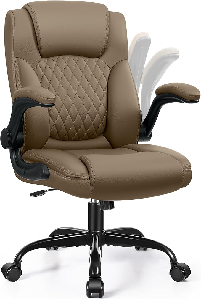 Leather Office Chair, PU Home Computer Desk Chairs by BrickAttic