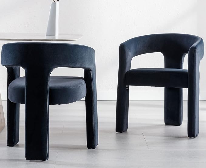 VESCASA Velvet Barrel Dining Chair - Image 4