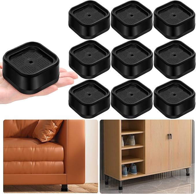 shouwuhho 9 Pack Furniture Risers Adjustable Bed Risers Heavy Duty Lifts Height - Image 8