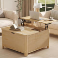 LYNCOHOME 31.5" Fluted Lift Top Coffee Table by LYNCOHOME