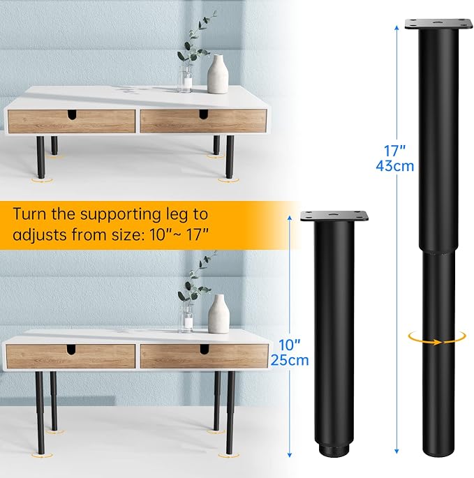 4 PCS Adjustable Furniture Legs, Heavy Duty Sofa Cabinet Legs, Legs - Image 2