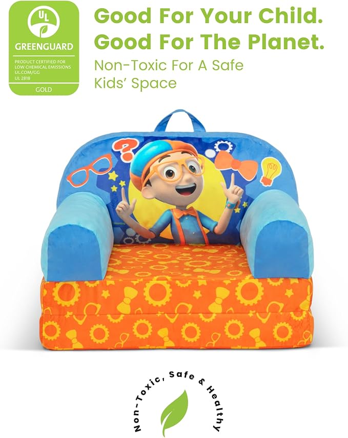 Delta Children - Blippi Cozee Buddy Flip-Out Kids Chair - Image 7