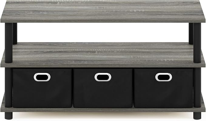 FURINNO Turn-N-Tube Coffee Table, 31.22D x 15.5W x 15.8H in, French Oak - Image 6