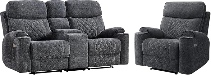 HAOMARKETS 2-Piece Power Recliner Sofa Set - Image 8