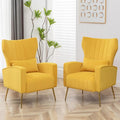 Modern Accent Chairs Set of 2, Comfy Wingback Armchair by YUUIJOAA