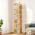 SpaceAid 6 Tier Rotating Bookshelf Tower, Bamboo Spinning Book Shelf, Revolving by SpaceAid