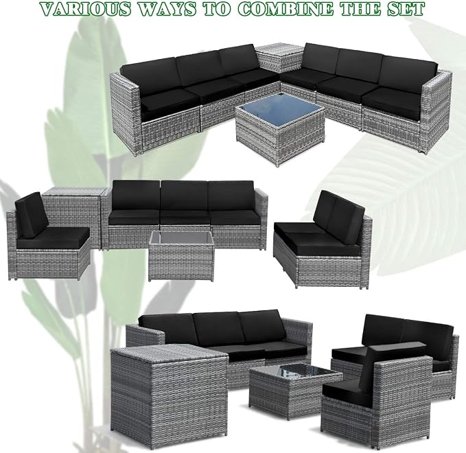 Tangkula 8 Pieces Wicker Patio Furniture Set - Image 8