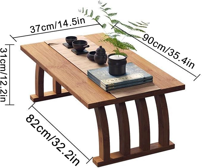Bamboo Japanese Floor Table, Small Coffee Table & Tea Table, Altar Table - Image 4