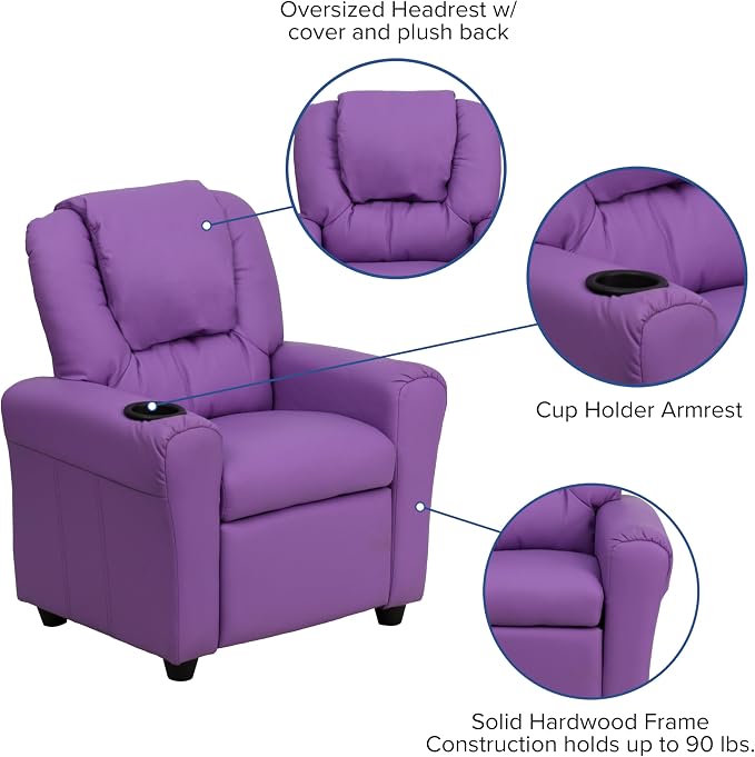 Flash Furniture Vana Vinyl Kids Recliner - Image 7