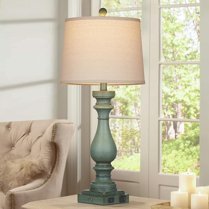 Cinkeda 29" Tall Table Lamp for Living Room Set of 2, Vintage Bedside - Image 6