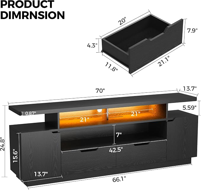 IRONCK TV Stand for TVs 85 inch - Image 8