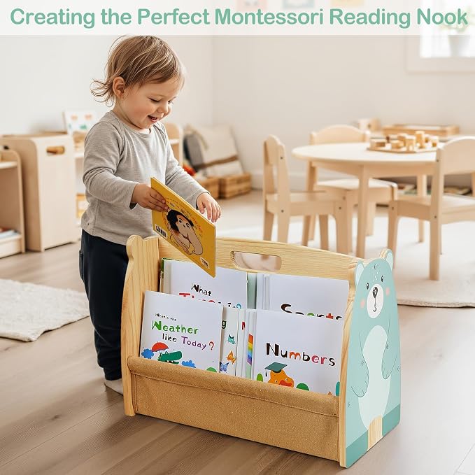 Toddler Bookshelf Double-Sided - Image 5