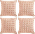 Fancy Homi 4 Packs Boho Pink Decorative Throw Pillow Covers 26x26 Inch by Fancy+Homi