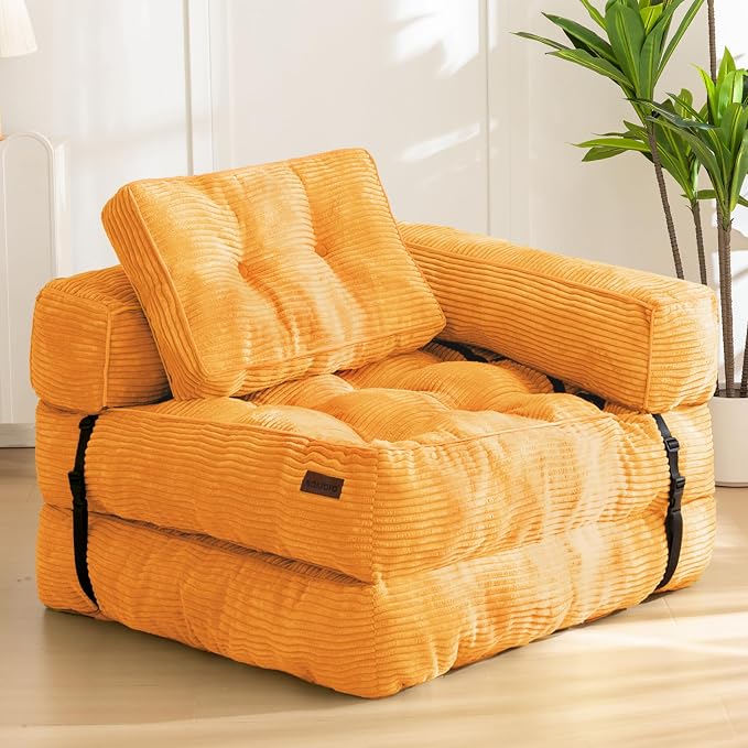 MAXYOYO Folding Sofa Bed, L-Shaped Convertible Sofa Bed Foldable Sleeper by MAXYOYO