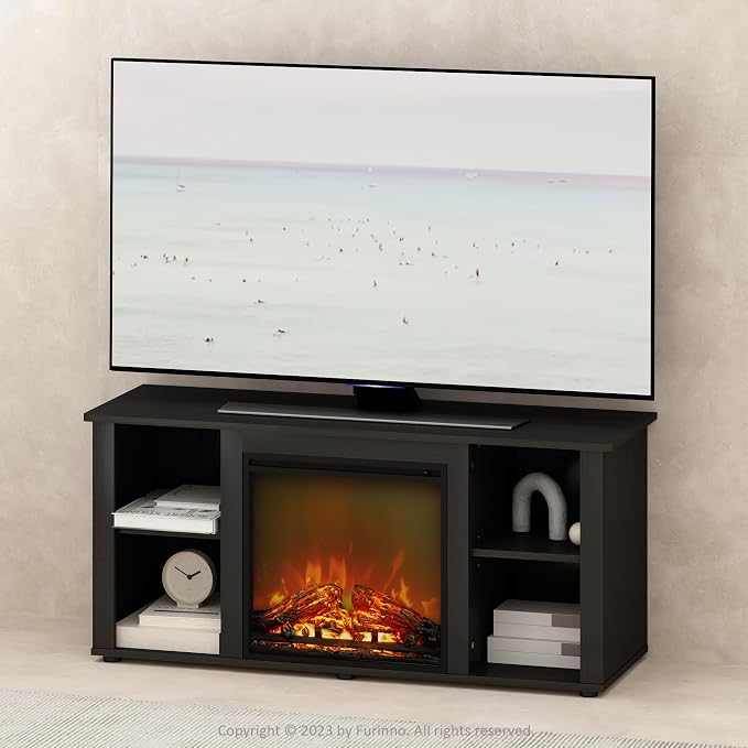 Furinno Jensen Fireplace TV Stand, NO Heat Decorative Electric Fireplace TV - Image 3