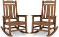 SERWALL Oversized Rocking Chair Set of 2 Outdoor, HDPE Outdoor Rocking Chairs by SERWALL