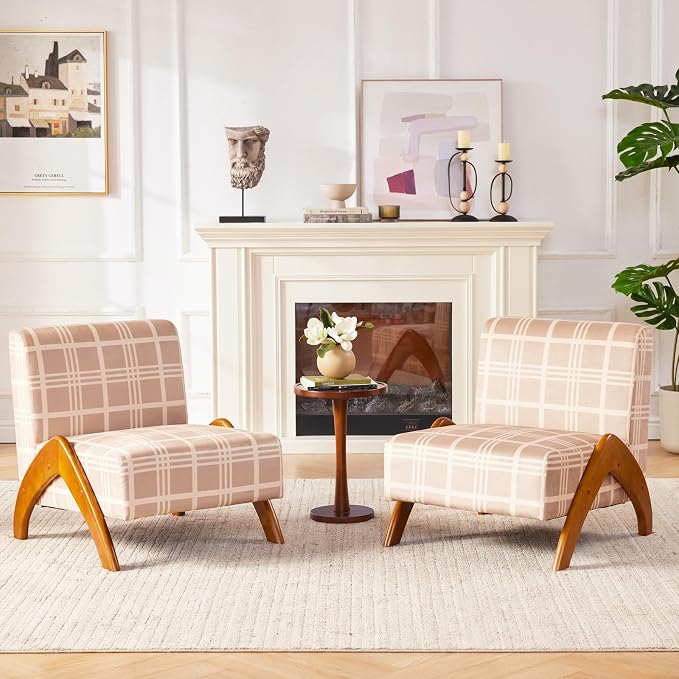 Oversized Accent Chair, upholstered armless mid Century Modern Living Room Chair - Image 5