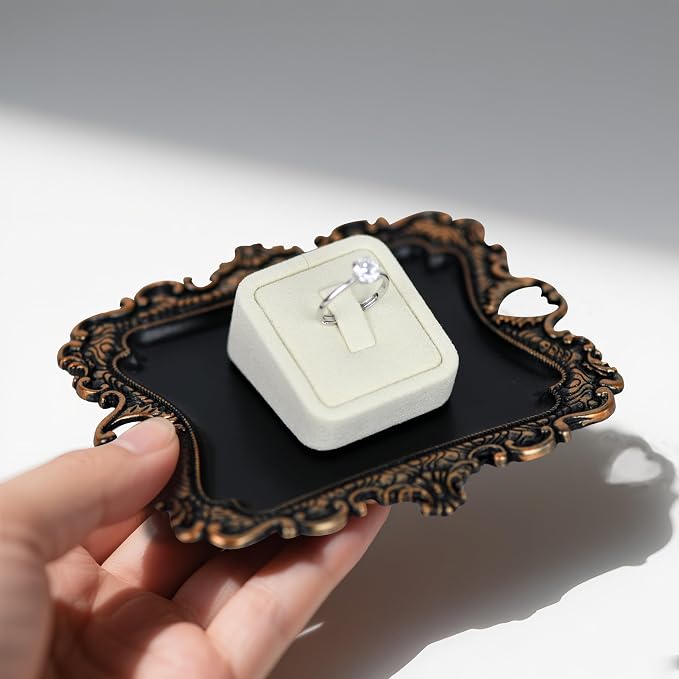 Funly mee Antique Trinket Dish Vintage Jewelry Tray, Ring Holder - Image 2