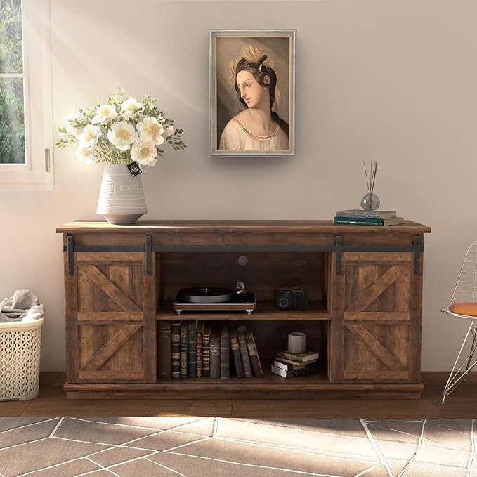 JUMMICO TV Stand for 65 Inch TV, Entertainment Center - Image 2