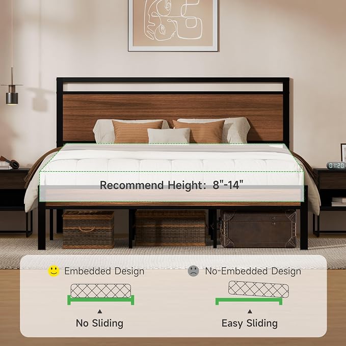 Z-hom King Metal Bed Frame - Image 4