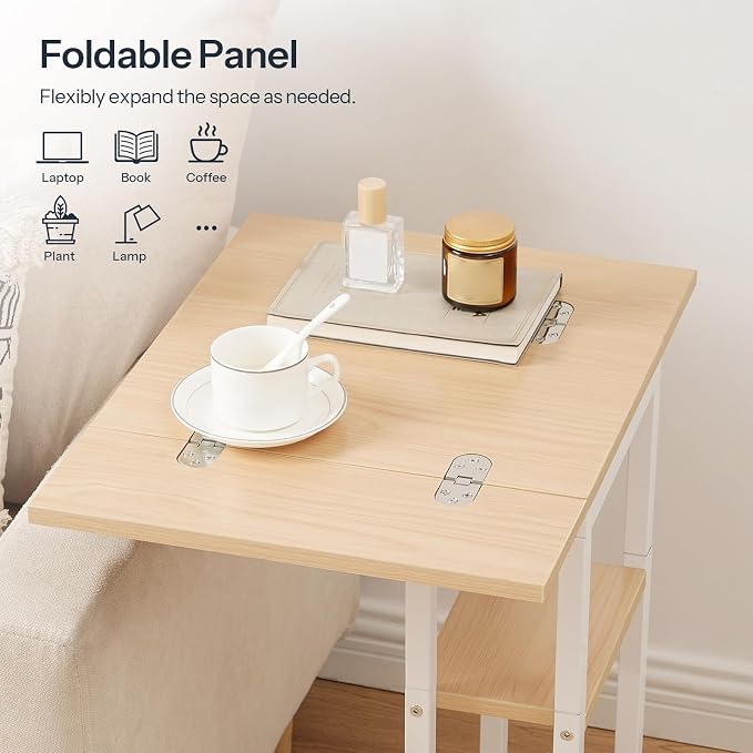 HOOBRO Foldable End Table, C Shaped Side Table - Image 7