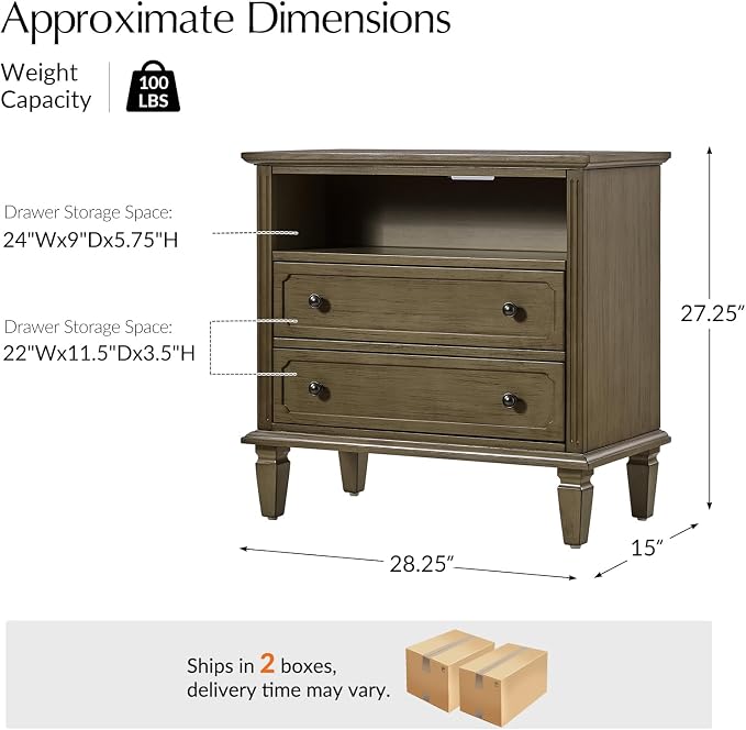 HULALA HOME Farmhouse End Table - Image 2