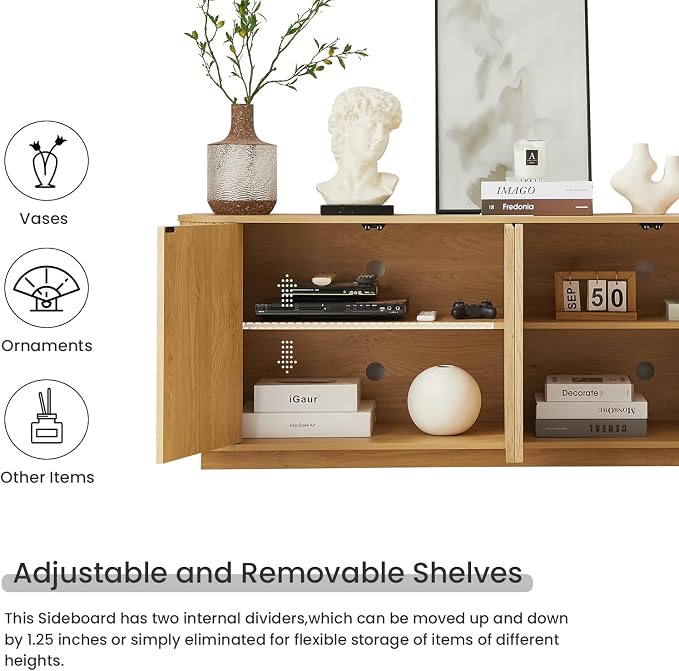 LKTART 64" Sideboard Buffet Cabinet - Image 6