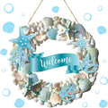 Wesiti Summer Coastal Shell Wreath 12 Inch Wooden Welcome Wreath by Unteilti