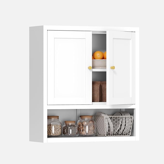 YAUWOH Metal Bathroom Storage Cabinet, Metal Storage Cabinet - Image 8