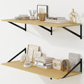 Fun Memories Floating Shelves for Wall, 12 Inch Deep Floating Shelves Set of 2 by FunMemories