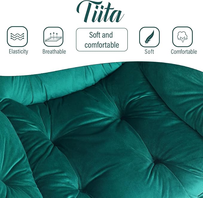Tiita Lazy Chair with Ottoman, Comfy Leisure Sofa Armchair with Ottoman - Image 9