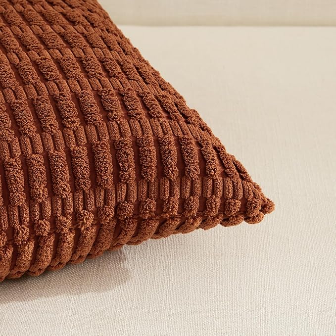 Fancy Homi 4 Packs Rust Long Lumbar Decorative Throw Pillow Covers 14x24 Inch - Image 4