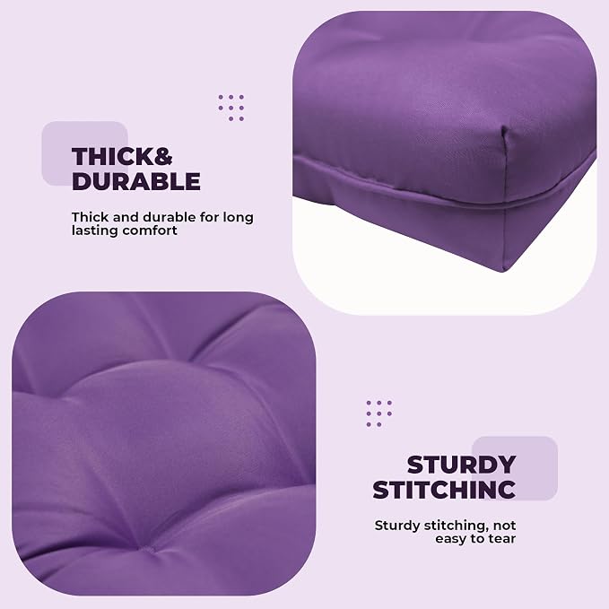 DANGHOOGY Wicker Chair Cushions, Waterproof Outdoor Loveseat Cushions - Image 5