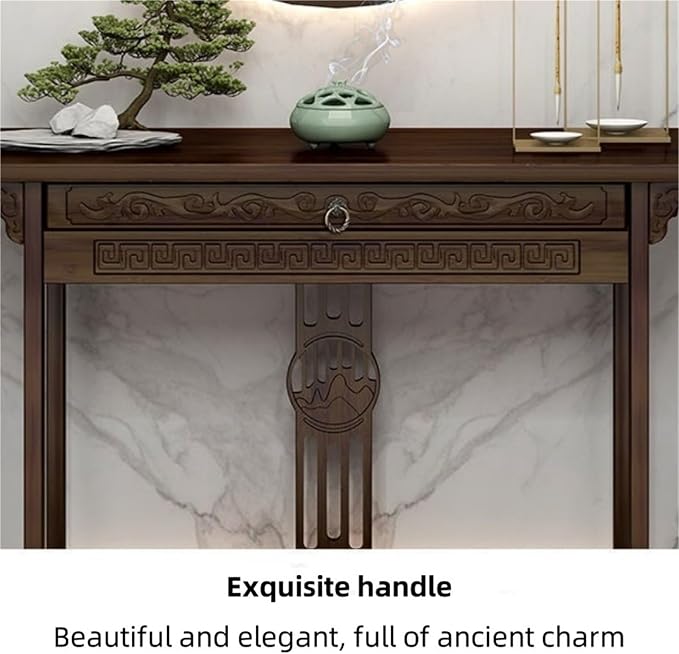 Asian Console Table for Entryway, Hallway or Living Room, Narrow Long Sofa Table - Image 5