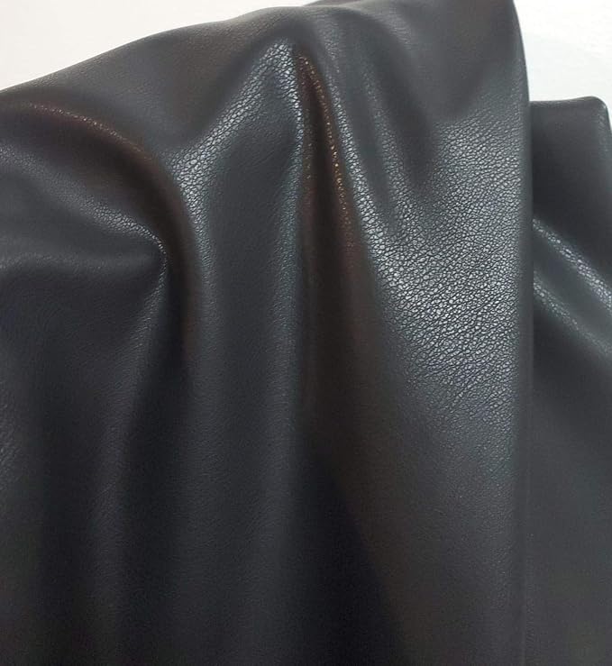 NAT Leathers | Black Soft faux Vegan PU {Peta Approved Vegan} Leather by the by NATLeathers