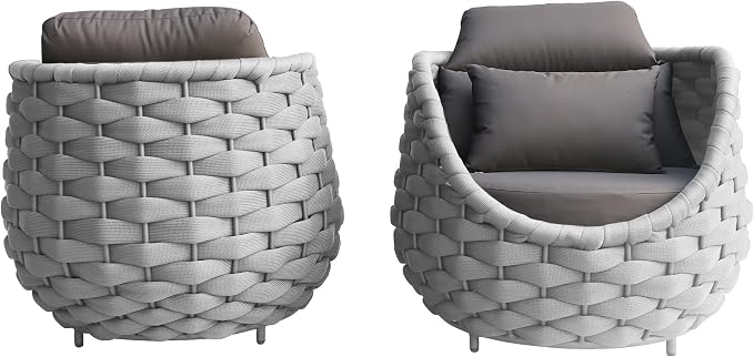 TWT Aluminum Patio Furniture Set Three Seater Sofa Outdoor Furniture Set - Image 6