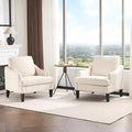 VINGLI Linen Fabric Accent Chairs Set of 2, Comfy Sofa Chair Living Room by VINGLI
