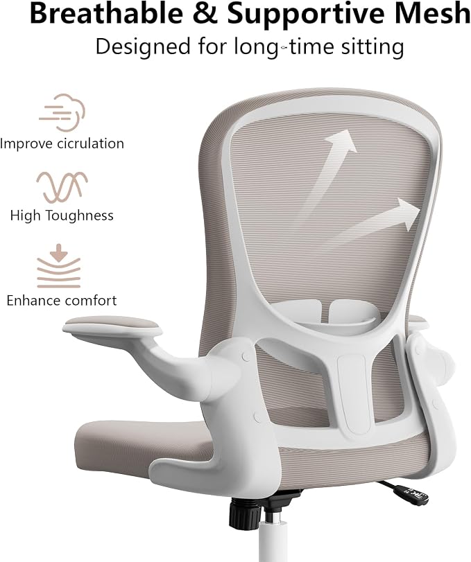 Ergonomic Office Chair, Comfort Swivel Home Office Task Chair, Breathable Mesh - Image 4