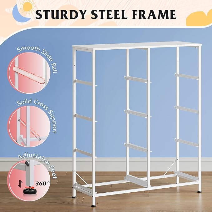 WLIVE Fabric Dresser for Bedroom, Tall Dresser - Image 7