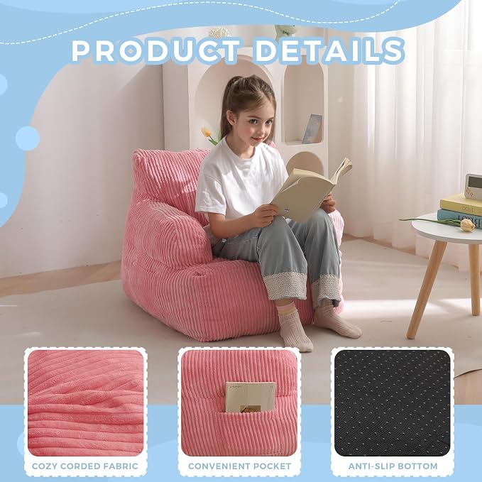 MAXYOYO Kids Bean Bag Chair, Stuffed Toddler Bean Bag Sofa - Image 8