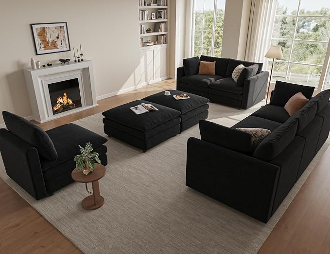 97" Cloud Couches for Living Room, 29.1" Deep Seat Modular Sectional Sofa - Image 7