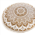 32" Brown White Floor Meditation Pillow Cushion Seating Throw Cover Hippie by EyesofIndia