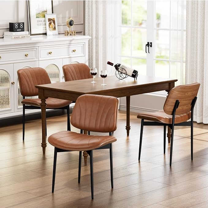 YaFiti Dining Chairs Set of 4, Dining Room and Kitchen Chairs, Mid Century - Image 3